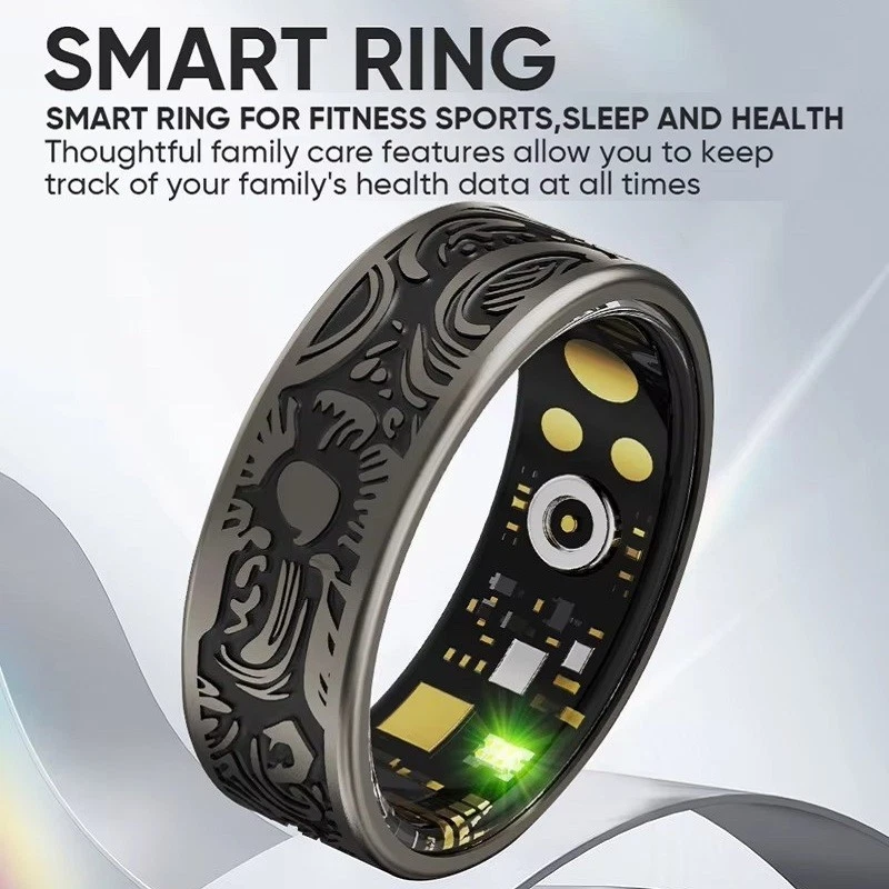 IP68 &5ATM Wasserdicht Smart Ring W9 Herzfrequenz Blutsauerstoff Schlafmonitor - Bild 2 von 4