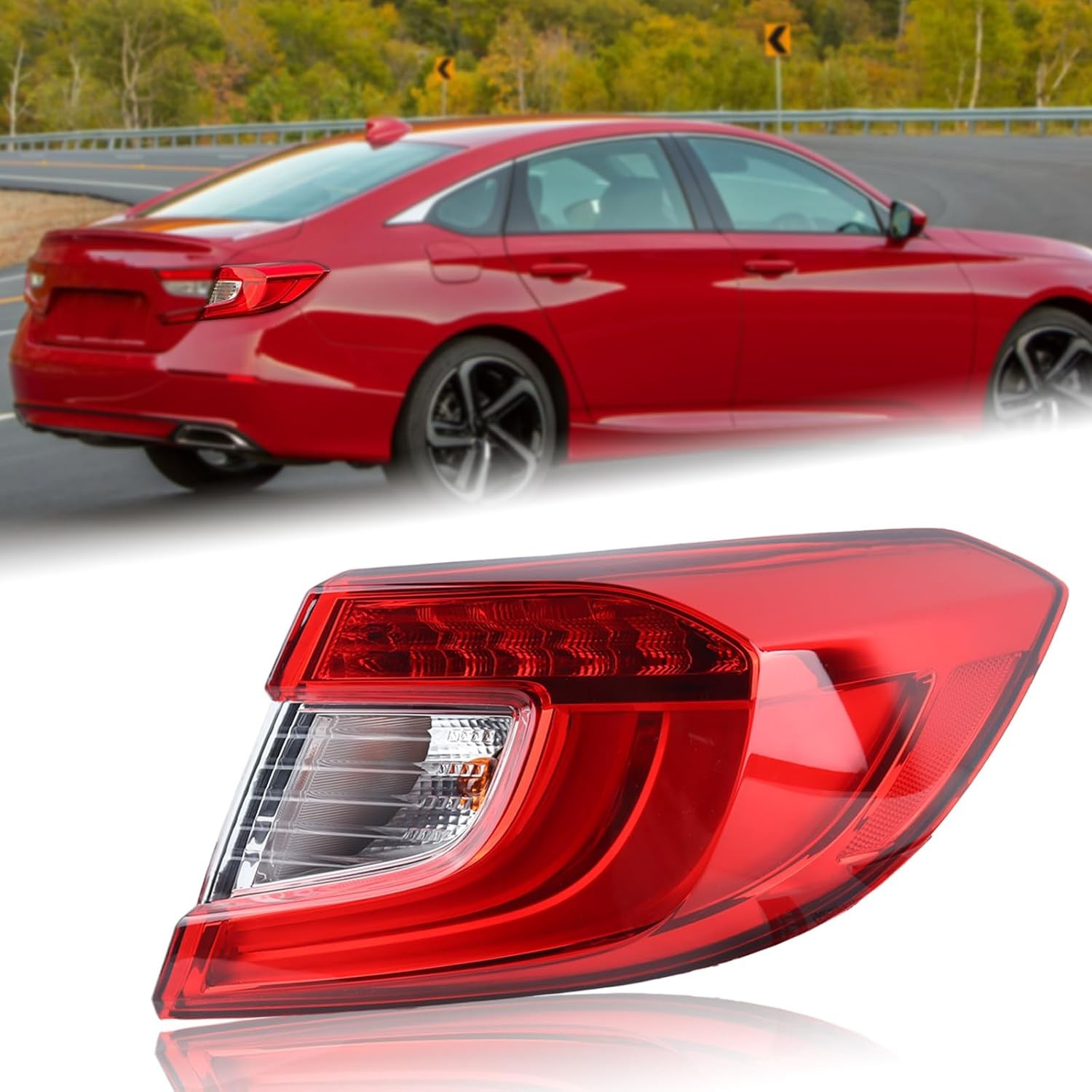 18-22 Honda Accord Right Passenger LED Tail Light Outer Rear Assembly