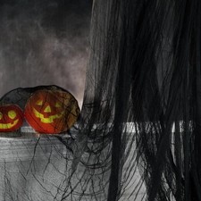 200 x 85 Inch Halloween Creepy Cloth,Large Size Scary Fabric Cloth Doorway Windo