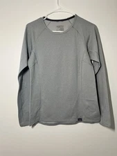 Patagonia Women’s Capilene Midweight Crew Baselayer Top Sz S Gray FTGX Polartec