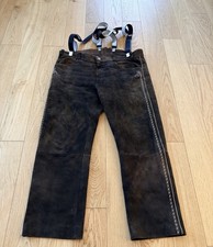 Lederhose von Spieth & Wensky Lang Hose 52 Farbe braun im sehr guten Zustand