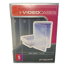 Vintage ProGuard 5-Pack Clear Protective VHS Video Tape Storage Cases NOS