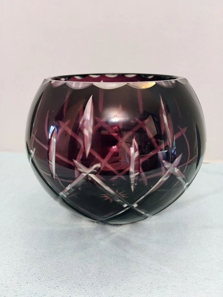 Gorham Crystal - Vintage Lady Anne Rose Bowl 6” amatista Foto 4 de 4