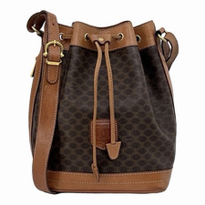CELINE Macadam Damen Beuteltasche Leder Canva...