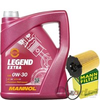 Mann ÖLfilter+Mannol 0W30 Passend FüR Ford Fiesta 6 B/ C MAX Focus 3 Mondeo 5