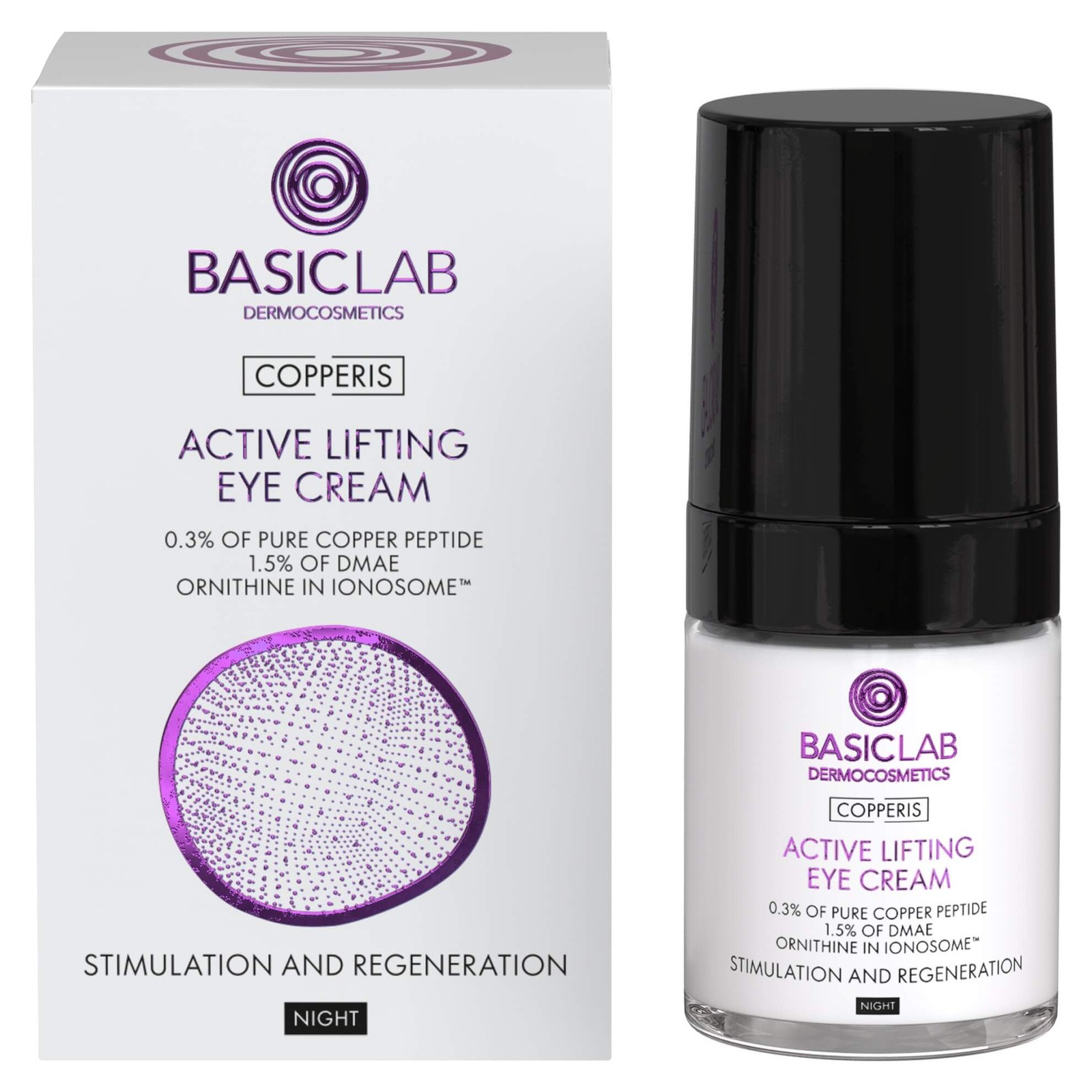 Basiclab Dermocosmetics Copperis Lifting Eye Cream Night 18 Ml - Image 2