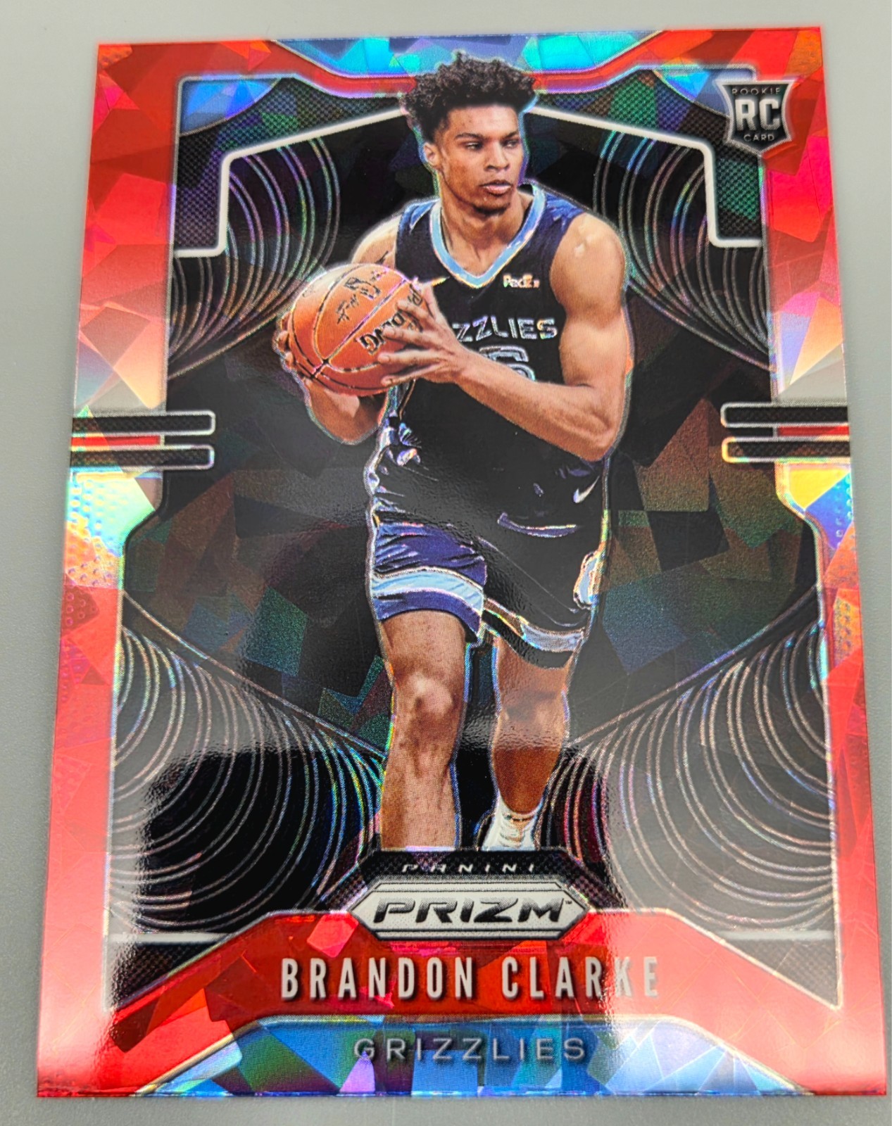 2019-20 Panini Prizm Prizms Red Ice #266 Brandon Clarke: Memphis Grizzlies
