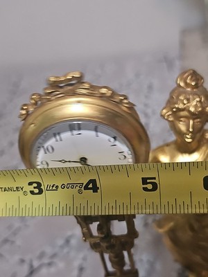 Original 1900 Antique German Junghans Diana Lady Statue 8 Day