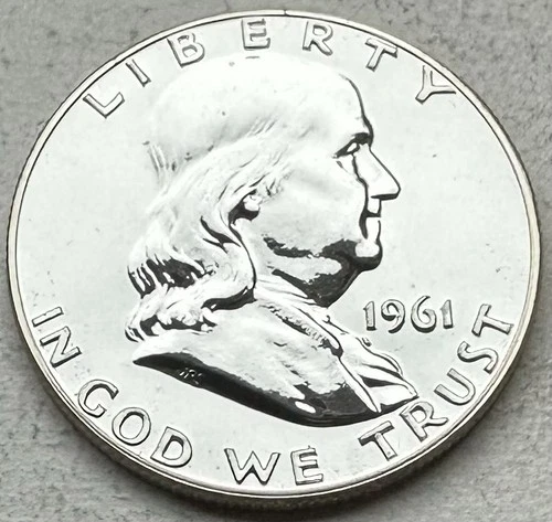 1961 Proof Franklin Half Dollar 90% Silver-INV#8502