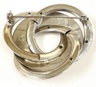 Vintage Silver Tone Textured Brooch, 18.2g — photo 2