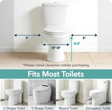 Toilet Safety Rails, Adjustable Height Width, 350 lb, Elderly Handicap