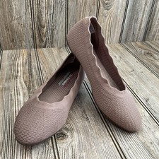 Skechers Womens Cleo 2.0 Love Spell Ballet Flats Stretch 158343 Brown Size 6.5