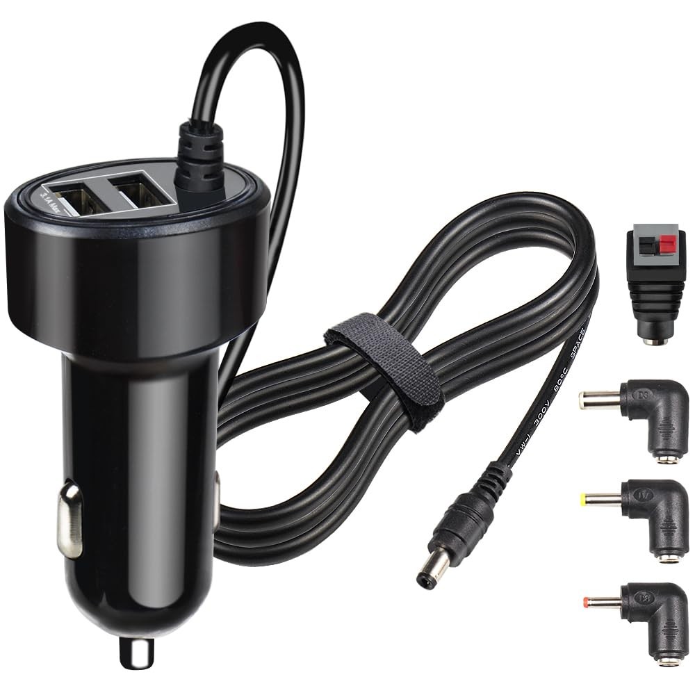 12V Car Charger Adapter Cord for Portable DVD Player Cigaret