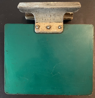 Vintage Railroad Train Marker Signal Large 2 Sided Green & Red Heavy Metal Sign