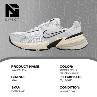 Nike V2K Run Summit White Metallic Silver (Women's) FD0736 100