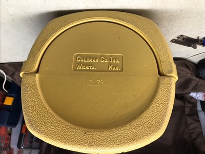 Vintage 3-77 Coleman 200A Lantern in Yellow Gold 3-79 Coleman Case