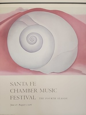 Rare Georgia O'Keeffe Santa Fe Chamber Music Festival Lithographic