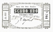 Italia - 1 Scudo 1854 Banca dello Stato Pontificio (Copia-Riproduzione)