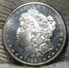 1880-s Morgan Silver Dollar Brilliant Uncirculated Cameo With Mirrors