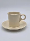 Vintage Homer Laughlin Old Ivory Fiestaware Tea Cup & Saucer Uranium Glaze