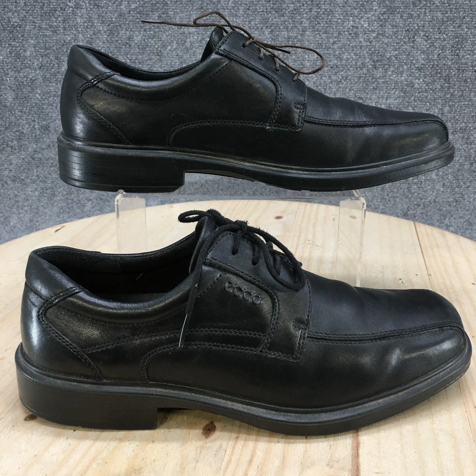 Scarpe eleganti Ecco da uomo 43 Oxford nere stringate punta quadrata comfort top basso