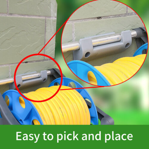 Wall-Mount Water Hose Pipe Reel Holder Garden Storage Tidy Pipe Fixing Brackets - Picture 8 of 12