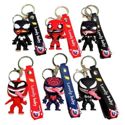 Venom 3D Silicone Keychain Key Chain Ring | eBay