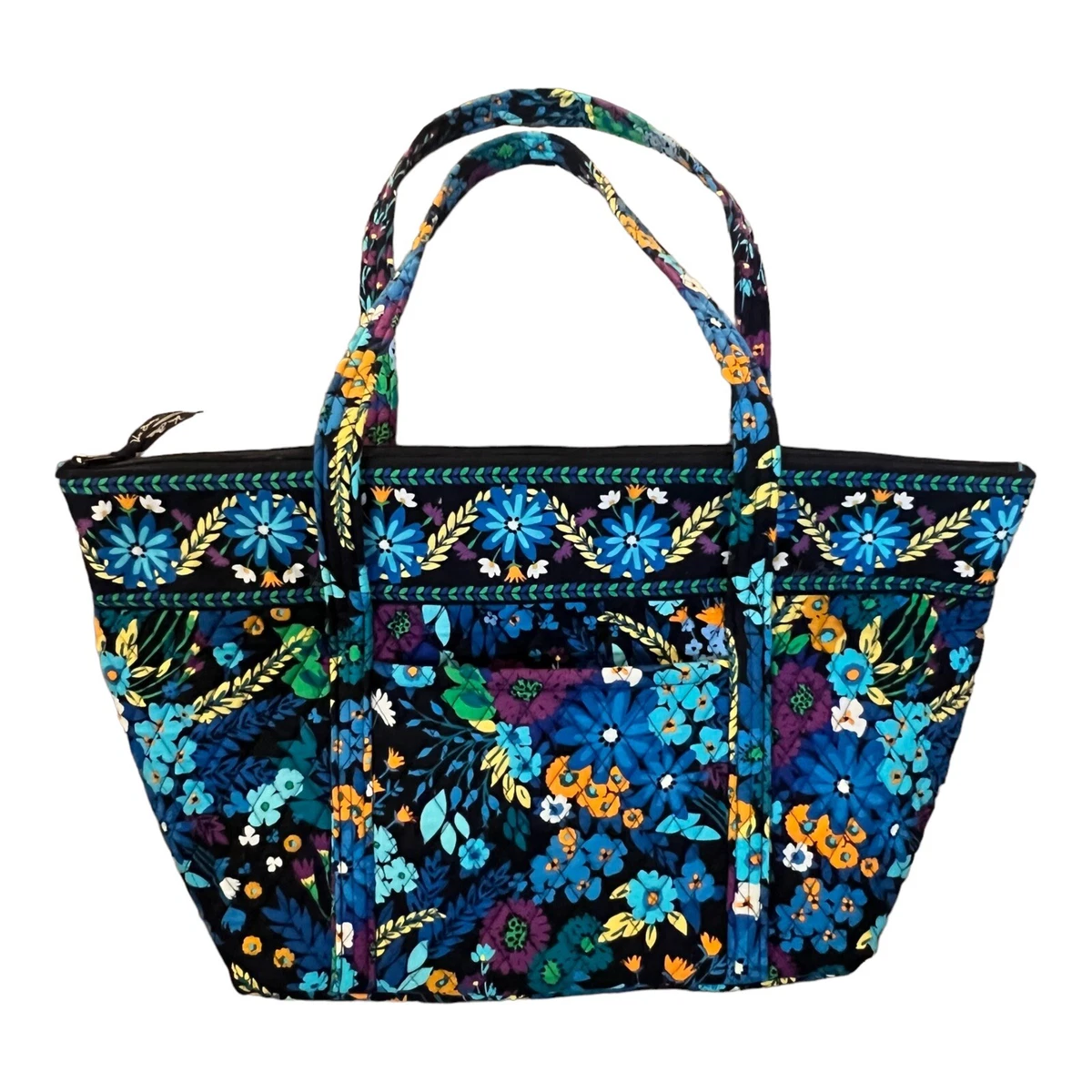 Vera Bradley Miller XL Tote or Diaper Bag Midnight Blues Vibrant Floral READ