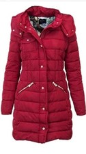 Desigual Padded Pisa Jacket Women's Red Sz 2 Snow Winter Burgundy Red Coat Nwt
