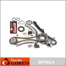 04-12 Dodge Jeep Ram 3.7L SOHC Timing Chain Kit+Timing Cover Gasket Set VIN K