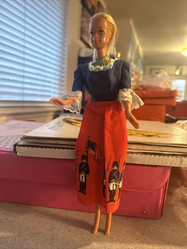 1968 Barbie Mattel VINTAGE Doll Made in Korea Patriotic Bicentennial Dress 1976