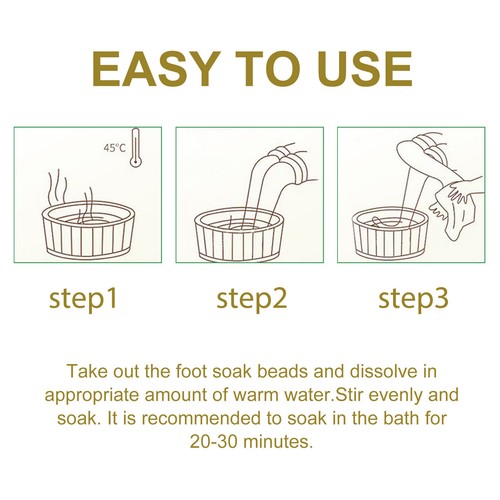 Foot Bath Foot Beads Lymphatic Drainage Foot Bath Foot Ointment Ease Leg Swellin - Picture 4 of 9