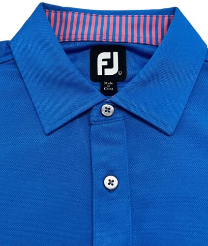 NUEVO Polo de golf Footjoy Performance para hombre malla grande azul real - Imagen 2 de 12