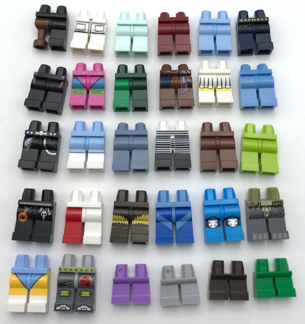 Lego 5 New Black Legs Short Minifigure Pants Pieces
