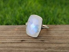 Rainbow Moonstone Ring,925 Sterling Silver Ring,Handmade Ring,All Sizes 3 to 14