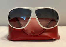 RAY BAN UNISEX COOL WHITE SUNGLASSES MADE IN ITALY - RB 4129 WHITE/GREY SHADED