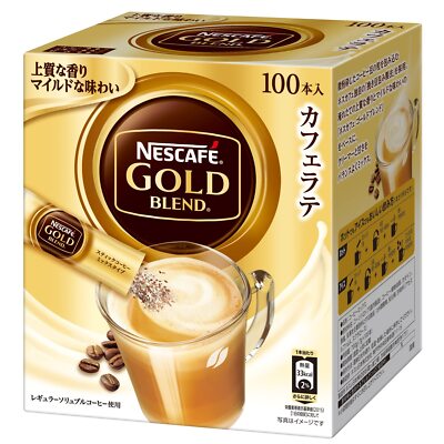 Nescafe Gold Blend Cafe Latte Stick Coffee 100 Servings