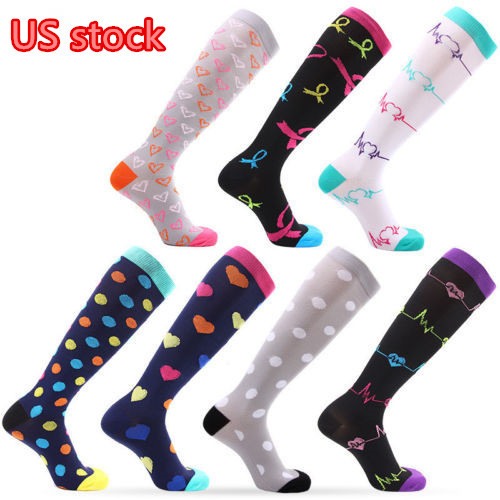 Calcetines de compresión para mujer hombre enfermería médica viaje Crossfit deportes 21-59 cm - Imagen 2 de 19