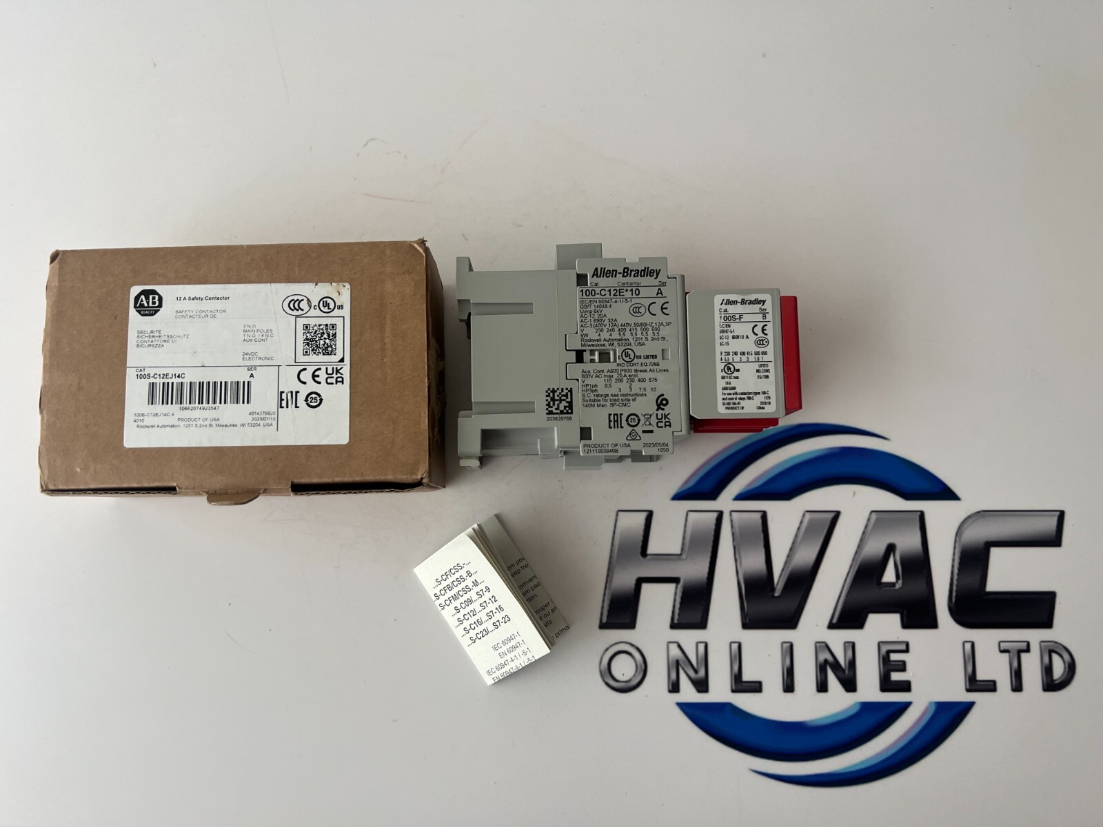 ALLEN BRADLEY GUARDMASTER 100S-C12EJ14C CONTACTOR AND AUXILLARY CONTACT