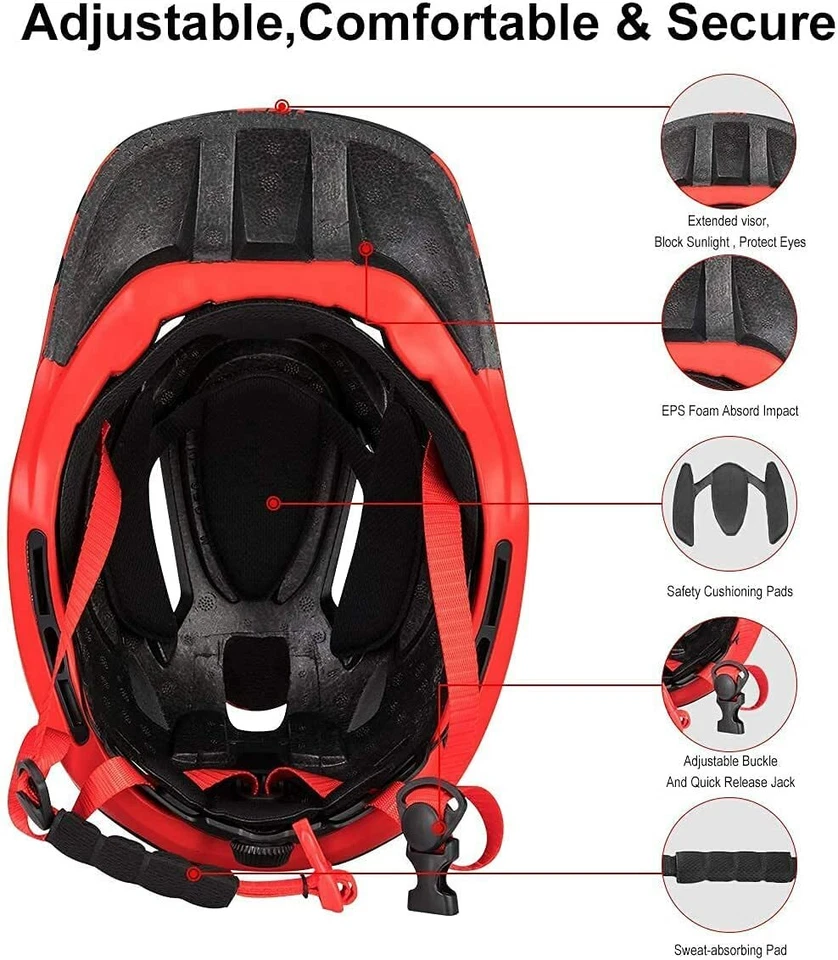 ROCKBROS Kinderhelm Fahrradhelm Kinder Jugend Integralhelm 48-58cm 7Farbe EPS/PC - Bild 3 von 4