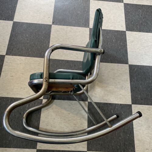 Vintage Children’s Size 25” Retro Tubular Metal Rocking Chair Green Needs Work. - Picture 8 of 15