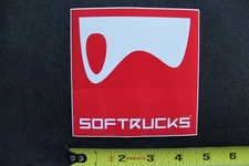 Softrucks Soft Trucks Skateboard OG Red White Z49C Vintage Skateboarding STICKER
