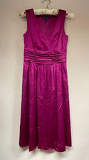 Boden Silk Blend Wrap Front Ruched Sleeveless Midi Dress Size 8R Purple Lined