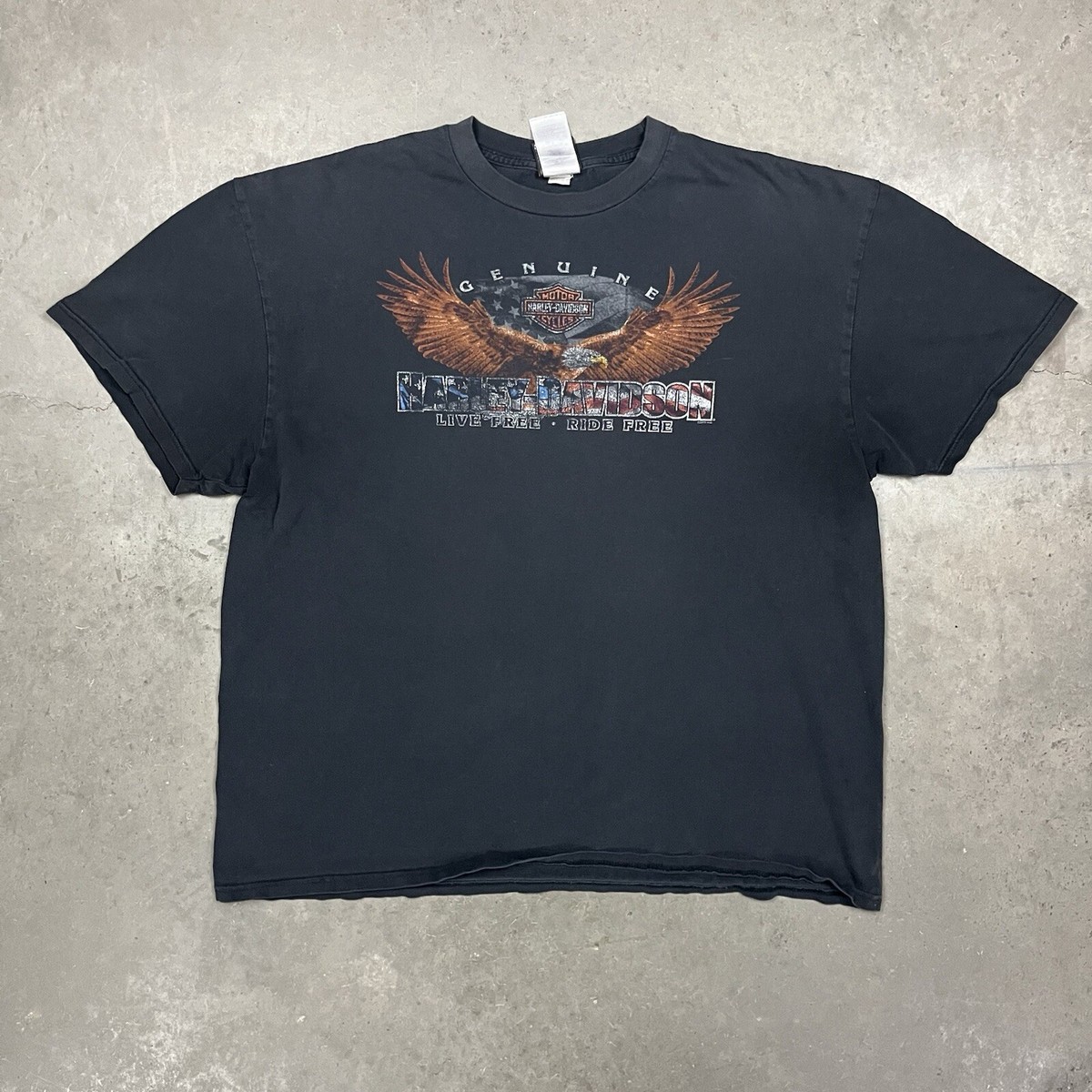 トップス Harley-Davidson gradation long tee Y2K 2000s Harley Davidson Y2K Motorcycle Flame Ace Graphic Long