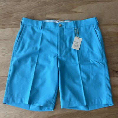 Peter Millar Crown Sport Salem Performance Blue Shorts Size 38 NEW GOLF $100