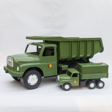 TATRA 148 Kipper Spielzeug-Set oliv NVA 72&30cm DDR Armee Retro Sandspielzeug