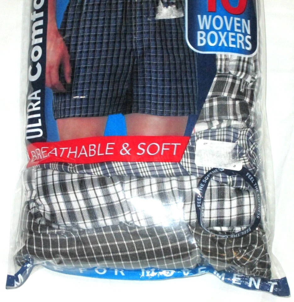 MICHAEL ADAMS Men's boxer shorts-10 pk-NWT-sz SM-28/30-cotton/polyester blend - Image 4 of 4