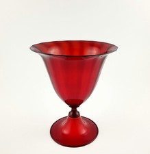 Murano - Vaso / vaso a piedi, rosso. Venini, Murano anni '30.
