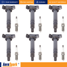 Set of 6 Ignition Coils & Platinum Spark Plugs for 13-18 Lexus ES300h 2.5L UF507