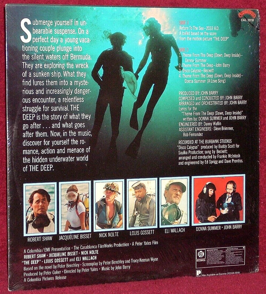 OST LP SEALED THE DEEP JOHN BARRY DONNA SUMMER 1977 CASABLANCA ORIG UK PRESS - Image 2 of 2